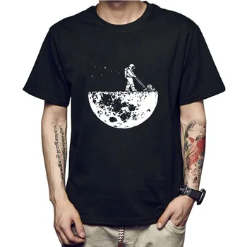 XIN YI vyriški T-shirt aukštos kokybės medvilnės Mėnulio ekologiškesnių spausdinimo atsitiktinis trumpas rankovės kietas laisvi o-kaklo marškinėlius vyrų t-shirt