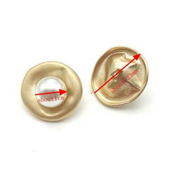 10 Vnt. 23 Mm Mados Dizaino Metaliniai Mygtukai Drabužių Imitacija Papuoštas Perlų Mygtukai Paltas Krepšiai Dekoravimo, Siuvimo Sup