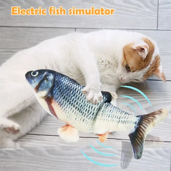 30CM Elektroninių Naminių Kačių Žaislas Elektros USB Įkrovimo Modeliavimas Šoktelėti Žuvų Žaislai, Šunų Kačių Kramtomoji Žaisti Kramtymas Prekes