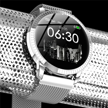 OLED Spalvų Ekranas Moterų Smartwatch CF18 Vyrų Smart Žiūrėti Vandeniui IP67 Kraujo Spaudimas Tracker Mados, Vyrai Sporto Rūšių Žiūrėti