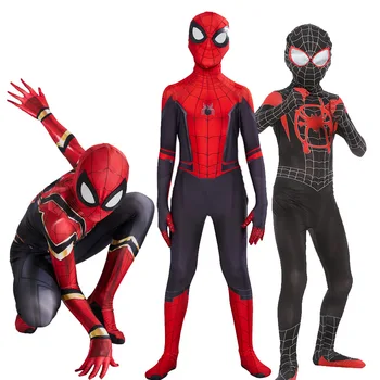 Bazzery Voras Berniukas Fancy Dress Kostiumai ir Suaugęs, ir Vaikas, Vyras Helovinas Kostiumas Raudona Juoda Vyras Spandex 3D Cosplay Apranga