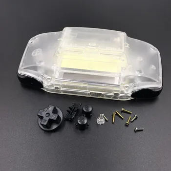 8PCS Aišku+ Juodo Plastiko Korpusas su Lukštais Atveju Pakeitimas Nintendo Gameboy Advance GBA Ekranas Objektyvas Protetcor