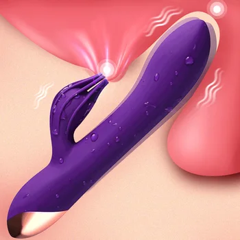 Vibratorius G-spot 10 Greičio USB Įkrovimo Galingas Dildo Rabbit Vibratorius Moterims Klitorio stimuliacija, Masažas Suaugusiųjų sekso žaislai