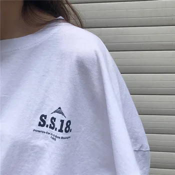 Trišakiai moterų atsitiktinis marškinėliai medvilnės juokinga plius dydis Streetwear t-shirt negabaritinių balti trumpomis rankovėmis 2020 m. pavasario vasaros Tshirts 363