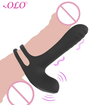 OLO Moterų Klitorio Stimuliatorius Uždelsta Ejakuliacija Pora Dalis Vyrų Varpos Žiedas Vibratorius Sekso Žaislų Pora