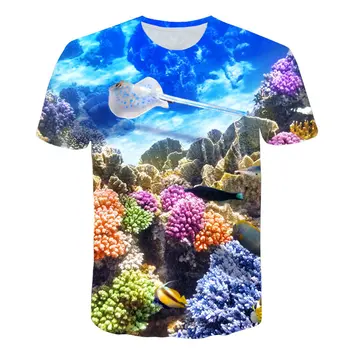 2020Summer 3D Aštri Ryklys, vaikams, sportinius Marškinėlius, Mėlynos Jūros Žuvų berniukų ir mergaičių T Shirts Svajinga T Shirts Naujo Dizaino Tees Viršūnes Dropshipping