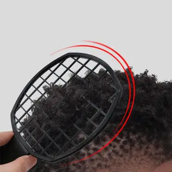 2 In 1 Purvinas Nerijos Šukos Afro Twist Plaukų Šukos Afrikos Vyrų Kirpyklos Afro Profesionalios Šukos Twist Bangų Banguoti Šepetys Šukos