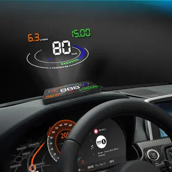 2018 Naujausias E300 Smart OBD2 Skaitmeninis Spidometras Automobilių HUD Head-Up Display APS / min Vandens Temperatūros Žemos Įtampos Signalizacija