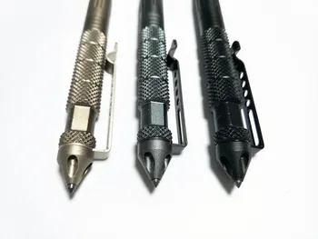 1PC Aliuminio Lydinio Pen Parašas Rašyti Pen Skaldytų Lange EDC Multitool Išgyvenimo Lauko Taktinių savigynos Pen