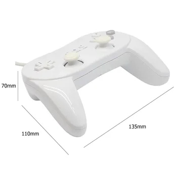 2x Klasikinis Laidinio Žaidimų Valdiklis skirtas Nintendo Wii Konsolės Laidinio Gamepad Šoko Joypad Kreiptuką Nintendo Wii Remote