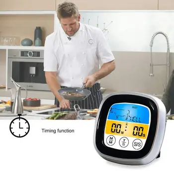 Virtuvė-Termometras Orkaitė Skaitmeninis Virimo Mėsos Nerūdijančio Vandeniui GRILIS termometer