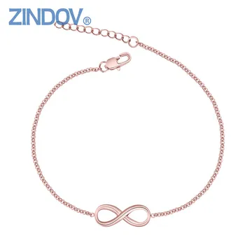 ZINDOV Infinity Nerūdijančio Plieno Apyrankės ir Bangles Aukso Užpildyti Pilka Spalva rožinė Aukso Spalvų Mados Mergaičių Apyrankės Moterims