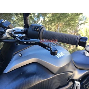 Trumpas Stabdžių ir Sankabos Trosas YAMAHA MT 07 2019 MT07 2018 FZ07 Motociklo Priedai CNC Reguliuojamas Logotipą, MT-07 Levier Moto