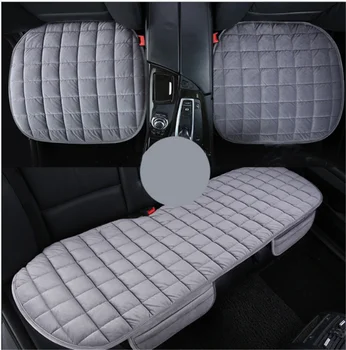 Žiemos automobilių sėdynės, neslidžia trijų dalių backless pliušas pagalvės Auto dalys, Nissan Altima 370Z Xmotion X-Trail Qashqai