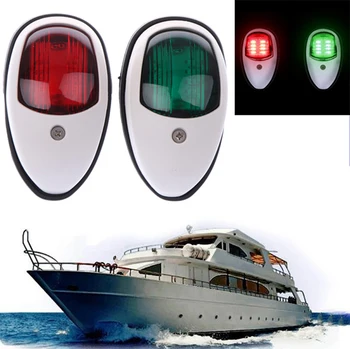 2X LED Navigacijos Šviesos Signalas Įspėjamasis Žibintas posūkio Žibintas Jūrų Kateris, Jachta