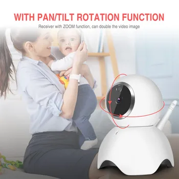 720P Wireless Baby Monitor 5 Colių PTZ HD LCD 360 Laipsnių Zoomable Kūdikių Kamera, Naktinio Matymo Auklė, Auklės Vaizdo Saugumo Kameros