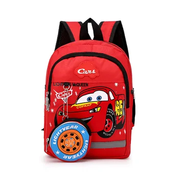 Disney Nauja vaikų kuprinę, vaikų darželis vyriškos lyties kūdikių animacinių filmų spiderman raudona 95 mažų automobilių klasei, vidurinės mokyklos berniukas kuprinė