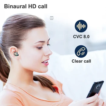 Newmsnr F9 Bluetooth5.0 Belaidės Ausinės 8D Stereo Garsas Bluetooth 
