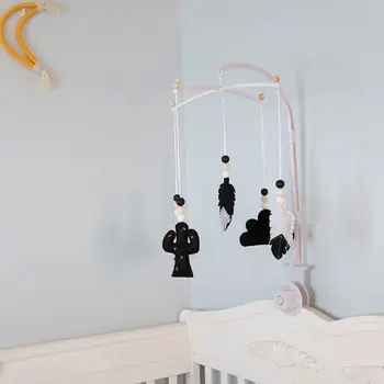 Kūdikių Šiaurės Mediniai Karoliukai Vėjo Varpeliais Lovelę Lovos Bell Mobiliojo Barškučių, Vaikų Kambarys, Kabančių Papuošalų, Žaislų