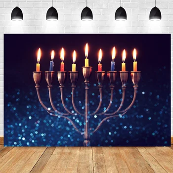 Hashanah Fotografijos Fonas Debra Laimingas Atostogų Šalis Hanukkah Dreidel Nuotrauka Fone Menorah Apdailos Chanuka Reklama