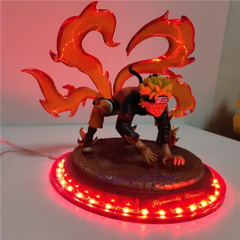 Anime Pav Ninetales Naruto LED Juostelės Naktį Šviesos Uzumaki Naruto Raudona Efektas LED Dekoratyvinės Lempos Namuose Kalėdų Dovanos