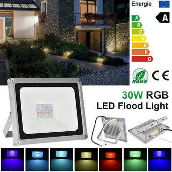 30W RGB LED Potvynių Šviesos AC 220V Prožektoriai forGarden Apšvietimo IP65 Vandeniui Projektorius Žibintai su Nuotolinio Valdymo