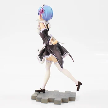 21cm Anime Re:Gyvenimas kitame pasaulyje nuo nulio Rem Tarnautojas Mergina Ver 1/7 Masto Tapybos Paveikslas PVC Modelis Kolekcines Žaislas, Lėlė