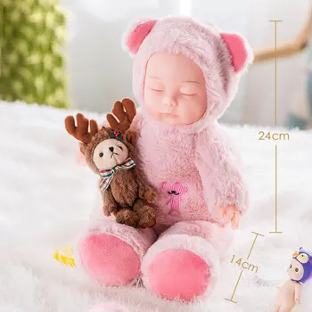 15Inch Kūdikis Reborn Lėlės, Žaislai, Naujagimių Minkštas pp medvilnės Įstaiga Mergina Vaikų Siurprizas Realus Triušiai Miega Draugais Lėlės 38CM Pop