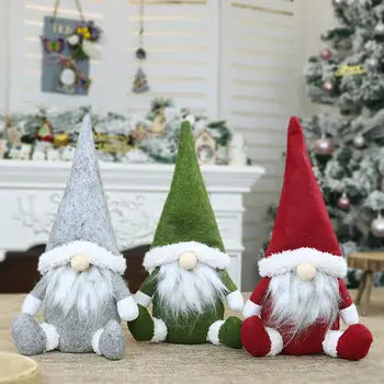 Kalėdų Beveidis Lėlės Linksmų Kalėdų Papuošalai Namų dekoro Cristmas Ornamentu Kalėdos Laimingas Navidad Gimdymo Naujųjų Metų 2021