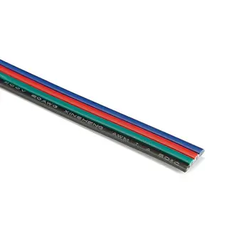 18AWG Elektros kabelis LED Jungtis ilgiklis 10m/20m/100m 2 pin/3pin/4pin/5pin kabelį, Laidą WS2812B RGB LED Juostos