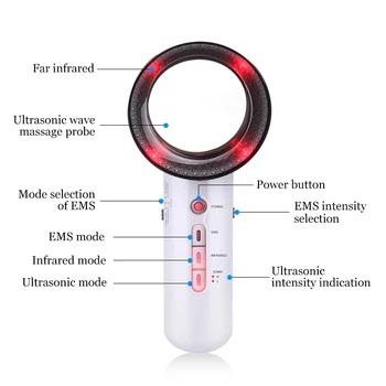 Nešiojamų EMS Ultragarso 3 In 1 Veido Odos Atjauninimas, veido Gydymo Grožio priemonė Kovos su Spuogų, Raukšlių Balinimo Terapijos