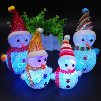 Kalėdų Šviesos Sniego Šviesą Lėlės, Papuošalai Kalėdų Dekoracijos Vaikams Žėrintis Dovanos Gimtadienio Šventė SDF-LAIVAS