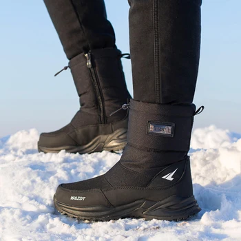 Vyrai žieminiai batai 2020 vyrų žiemos batai sniego batai neperšlampami, neslidžia storas kailis šiltas batai -40 laipsnių