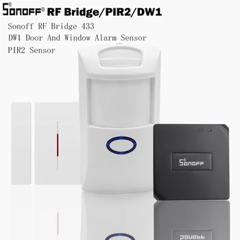 Sonoff PIR 2 Jutiklis Sonoff DW1 Signalo Jutiklis RF Tiltas 433MHZ Wifi Bevielio ryšio Signalo Konverteris Smart Home Alexa Saugumo Rinkiniai