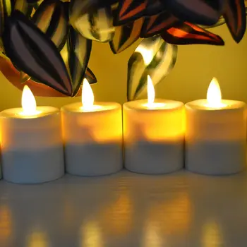 Rinkinys 12 Įkraunamas led žvakė Flameless Arbata, Šviesos, elektros lempos waxless Valentino Namų Vestuvių bažnyčioje Lentelėje 