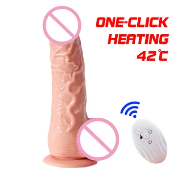 DopaMonkey Vibratorius Teleskopinis sūpynės Dildo Belaidžio nuotolinio šildymo penis Sekso Žaislas, skirtas Moters siurbtukas Tikroviškas dildo
