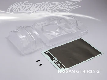 1set GTR R35 GT 1/10 1:10 drift RC PC kėbulą 195 pločio Skaidrūs švarūs nr. dažytos drift kėbulą RC hsp hpi trax Tamiya