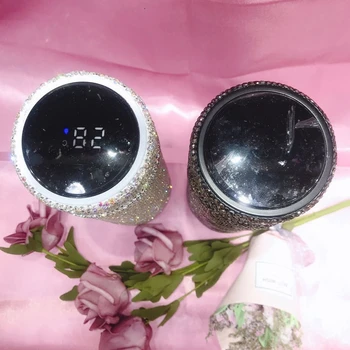 Diamond Izoliacija Pažangi LED Touch Skaičius Ekranas Temperatūra Taurės Nerūdijančio Plieno Vakuuminės Kolbos Nešiojamų Karšto Vandens Butelį