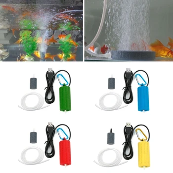 Nešiojamų Mini USB Akvariumo Žuvų Bakas Deguonies Oro Siurblys Išjungti elektros Energijos taupymo Kompresorius