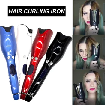 Belaidžiu Automatinė Hair Curler Auto Sukasi Garbanoti LED Ekranas su Temperatūros Garbanos Ar Bangos Plaukų Formavimo USB Įkrauti