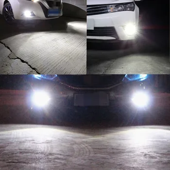 2vnt H8 H11 9005 HB3 HB4 9006 LED Rūko žibintai, Automobilių Žibintai DRL Šviesos važiavimui Dieną Lemputė 12V 24V 6000k Super Bright White Auto