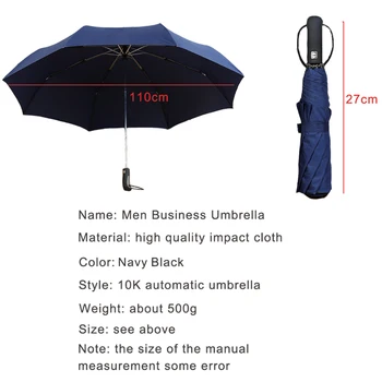 EasyZreal Aukštos Kokybės Vėjui Atsparių Lankstymo Automatinis Skėtis Ilga rankena verslo skėtis Vyrų Auto Prabanga paraguas dovana