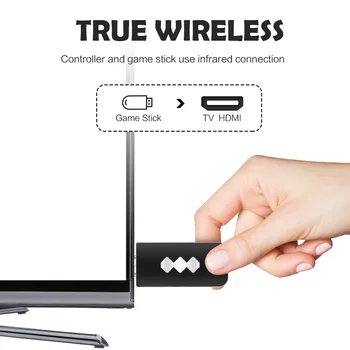 USB Wireless Handheld Paramos AV/HDMI Išvesties TV Vaizdo Žaidimų Konsolės Statyti 600 Klasikinis 8 Bitų Mini Vaizdo Konsolės Šeimos Žaidimai