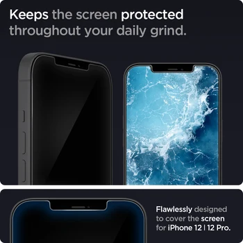 Spigen EZ TINKA GLAS.tR PLONAS Screen Protector, iPhone 12 Pro Max / Pro 12 / 12 / 12 Mini