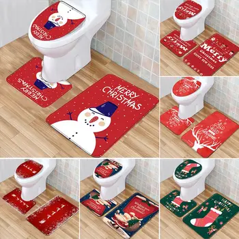 Santa Claus Sniego Šiaurės Elnių Kalėdų Tualeto Dangčio Linksmų Kalėdų Dekoracija Namuose Kalėdos Ornamentu Navidad 