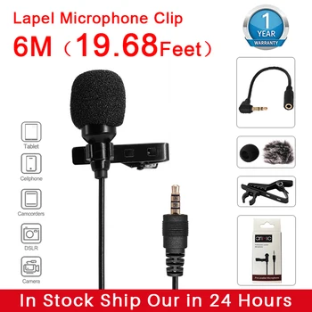 AirMic M-Lav 6M Audio Video Įrašyti Lavalier Atvartas Mikrofonas Įrašymo mikrofonas Įrašo Apie Mic 