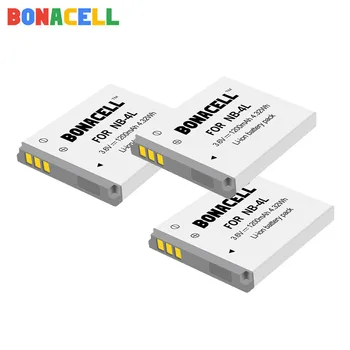 Bonacell 1.2 Ah NB-4L NB4L NB 4L Baterijas Canon IXUS 30 40 50 55 60 65 80 100 I20 110 115 120 130 117 skaitmeninis baterija