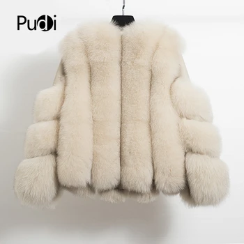 Pudi CT912 moterų Nekilnojamojo fox fur coat striukė, paltas lady moterų mados žiemą šilta natūralios odos lapės kailinius parko