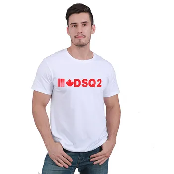 DSQ Vasarą Vyrams, Moterims Marškinėliai DSQ2 Spausdinti Draugais T-Atsitiktinis marškinėliai trumpomis Rankovėmis Viršūnes Moterų T Shirts Camisetas Mujer Moteris Drabužiai