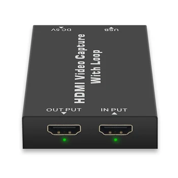 4K HDMI USB 3.0 Filmavimo Kortelės Ciklas-Live Transliacijos Žaidimo Vaizdo Įrašymo Tuner Diktofonas Box HD Vaizdo
